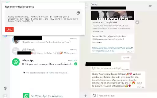 WhatsApp Group Chat Assistant  from Chrome web store to be run with OffiDocs Chromium online