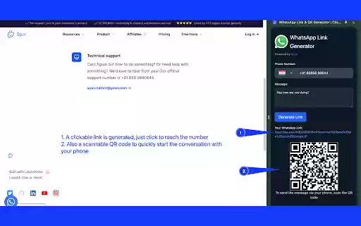 WhatsApp Link QR Generator | Click to Chat by Spur from Chrome web store to be run with OffiDocs Chromium online WhatsApp Link QR Generator | Click to Chat by Spur from Chrome web store to be run with OffiDocs Chromium online