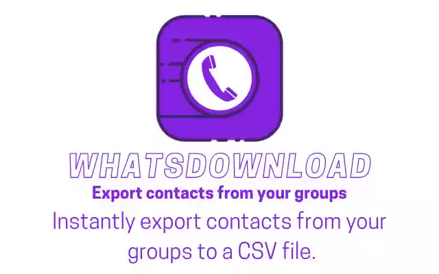WhatsDownload Groups export from Chrome web store to be run with OffiDocs Chromium online WhatsDownload Groups export from Chrome web store to be run with OffiDocs Chromium online