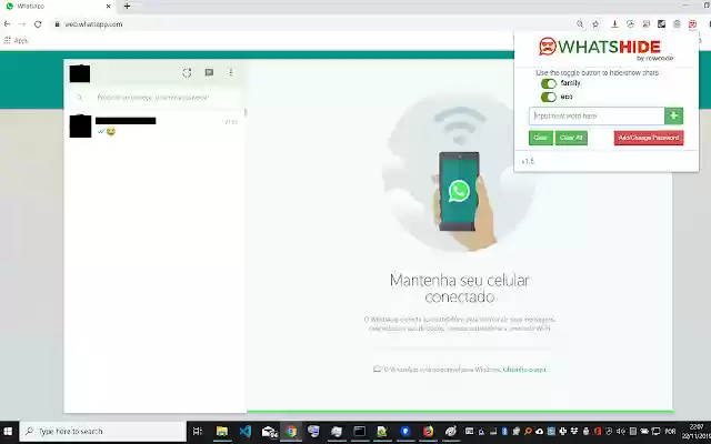 WhatsHide from Chrome web store to be run with OffiDocs Chromium online WhatsHide from Chrome web store to be run with OffiDocs Chromium online