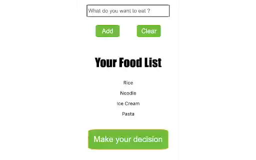 What To Eat Extensions  from Chrome web store to be run with OffiDocs Chromium online