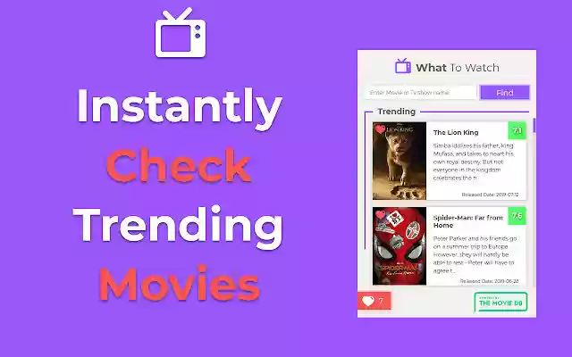 WhatToWatch  from Chrome web store to be run with OffiDocs Chromium online