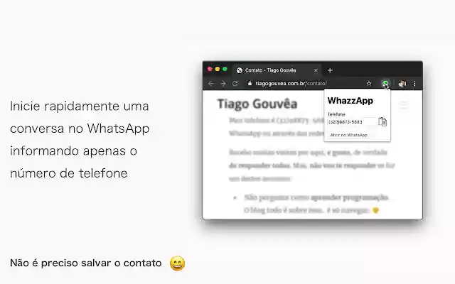 WhazzApp Plugin  from Chrome web store to be run with OffiDocs Chromium online