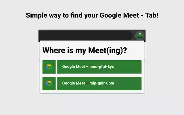 Where is my Meeting?  from Chrome web store to be run with OffiDocs Chromium online