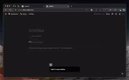 Whisper Anywhere  from Chrome web store to be run with OffiDocs Chromium online