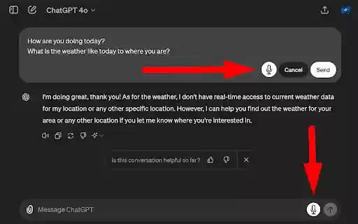 Whisper to ChatGPT  from Chrome web store to be run with OffiDocs Chromium online
