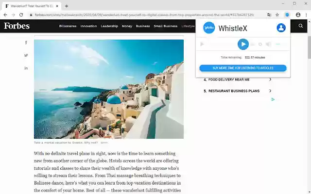 WhistleX  from Chrome web store to be run with OffiDocs Chromium online