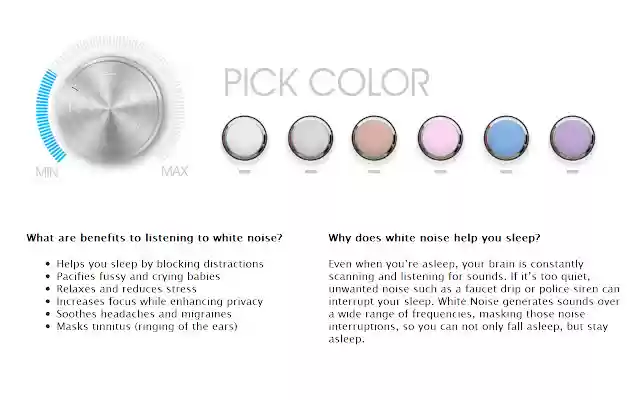 White Noise  from Chrome web store to be run with OffiDocs Chromium online