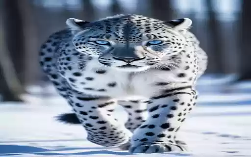 White panther wallpaper  from Chrome web store to be run with OffiDocs Chromium online