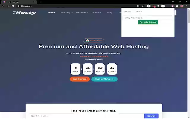 Whois  from Chrome web store to be run with OffiDocs Chromium online