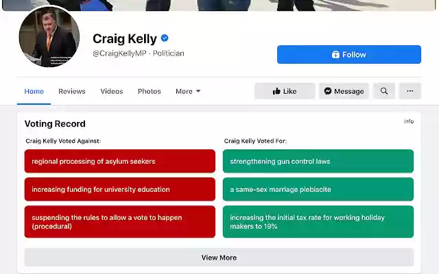 Who Voted  from Chrome web store to be run with OffiDocs Chromium online