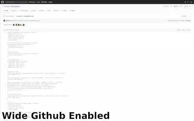 Wide GitHub  from Chrome web store to be run with OffiDocs Chromium online