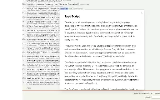 Wiki Glimpse  from Chrome web store to be run with OffiDocs Chromium online
