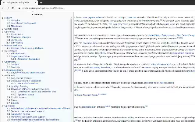 Wikipedia+  from Chrome web store to be run with OffiDocs Chromium online