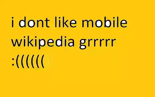 wikipedia mobile to web  from Chrome web store to be run with OffiDocs Chromium online