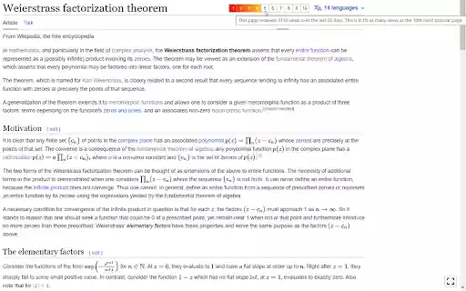 Wikipedia Page Popularity Meter  from Chrome web store to be run with OffiDocs Chromium online
