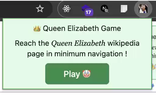 Wikipedia Queen Elizabeth Game  from Chrome web store to be run with OffiDocs Chromium online