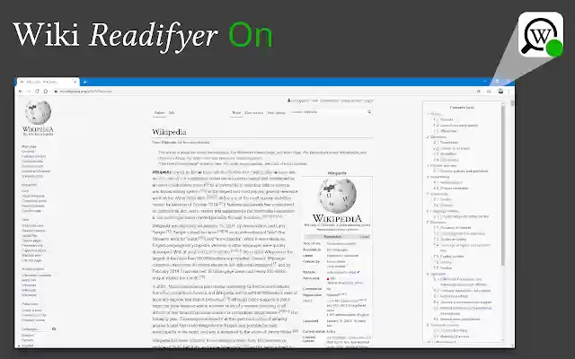 Wiki Readifyer from Chrome web store to be run with OffiDocs Chromium online Wiki Readifyer from Chrome web store to be run with OffiDocs Chromium online
