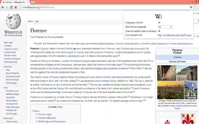 WikiRedirect  from Chrome web store to be run with OffiDocs Chromium online