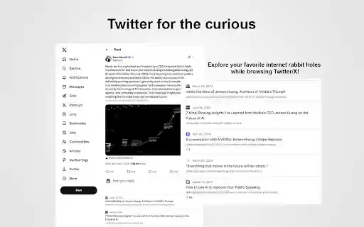 Willow Twitter for the curious  from Chrome web store to be run with OffiDocs Chromium online