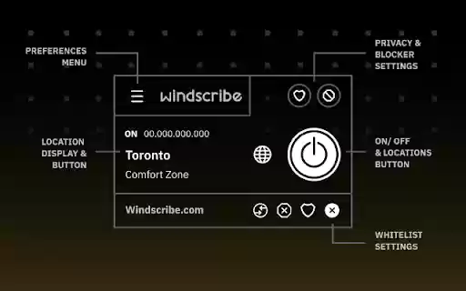 Windscribe MV3 Experimental  from Chrome web store to be run with OffiDocs Chromium online