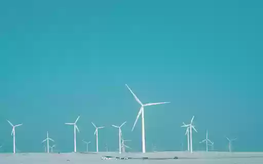 Wind Turbines in Winter Landscape  from Chrome web store to be run with OffiDocs Chromium online