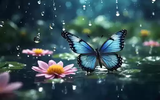 Wings in the Rain – A Moment of Fragile Beauty  from Chrome web store to be run with OffiDocs Chromium online