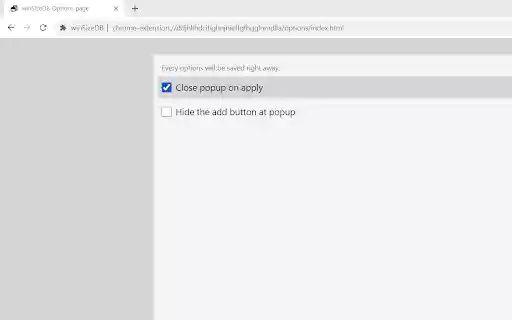 winSizeDB  from Chrome web store to be run with OffiDocs Chromium online
