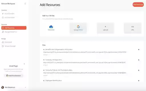Winslow HR Gmail Extension  from Chrome web store to be run with OffiDocs Chromium online