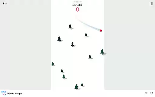 Winter Dodge Roll down the icy mountain and dodge obstacles!  from Chrome web store to be run with OffiDocs Chromium online