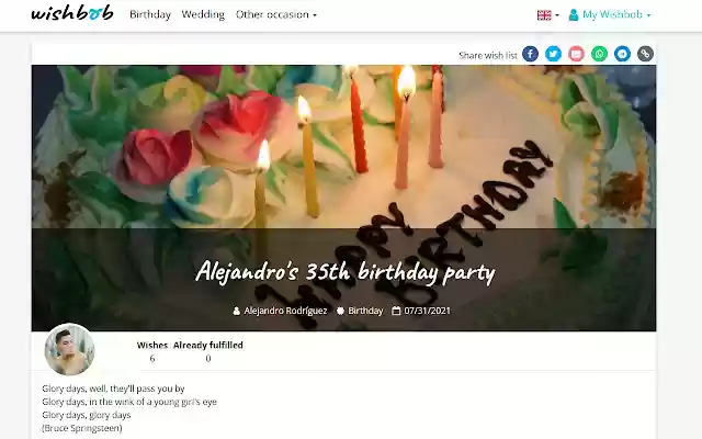 Wishbob Your online wish list  from Chrome web store to be run with OffiDocs Chromium online