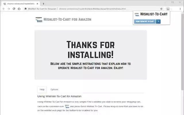Wishlist To Cart for Amazon from Chrome web store to be run with OffiDocs Chromium online Wishlist To Cart for Amazon from Chrome web store to be run with OffiDocs Chromium online