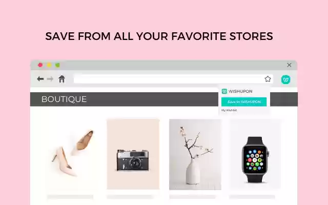 WISHUPON A Shopping Wishlist Clipper  from Chrome web store to be run with OffiDocs Chromium online