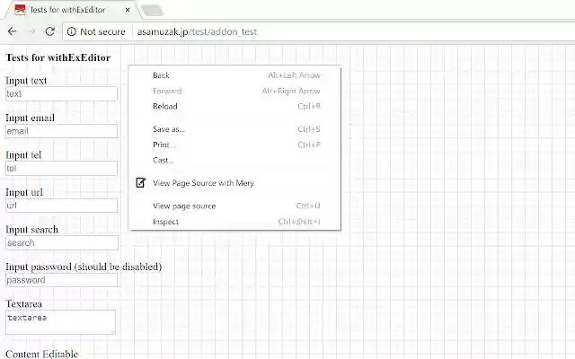 withExEditor  from Chrome web store to be run with OffiDocs Chromium online