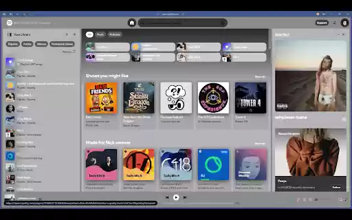 Wolfram Spotify  from Chrome web store to be run with OffiDocs Chromium online