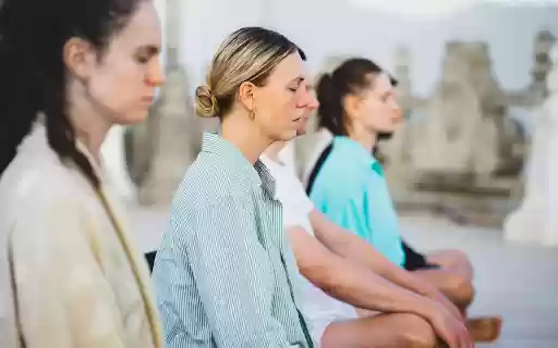 Women meditate  from Chrome web store to be run with OffiDocs Chromium online