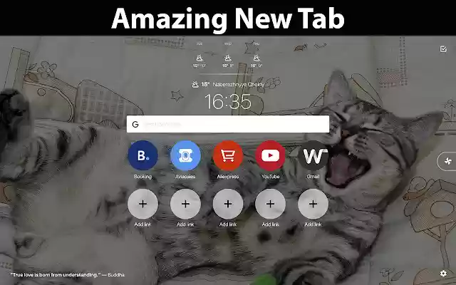 Chrome ウェブストアの Wondertab を OffiDocs Chromium オンラインで実行