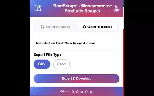 Woocommerce Products Scraper/Extractor Boatscrape  from Chrome web store to be run with OffiDocs Chromium online