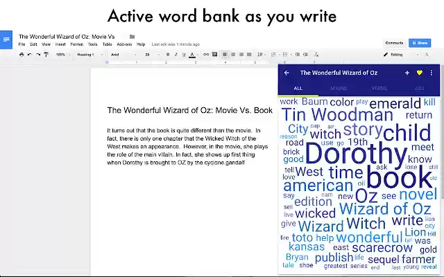 Word Bank from Chrome web store to be run with OffiDocs Chromium online Word Bank from Chrome web store to be run with OffiDocs Chromium online