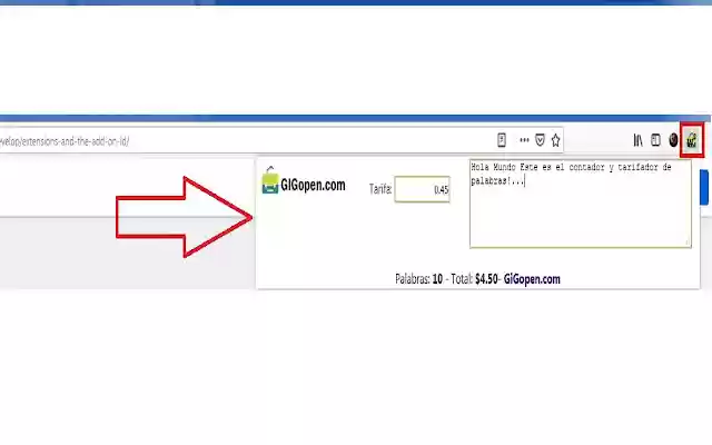 Word Counter and Rate Calculator  from Chrome web store to be run with OffiDocs Chromium online