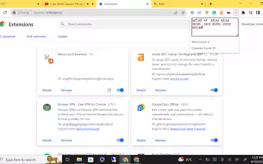 Word Count Extension  from Chrome web store to be run with OffiDocs Chromium online