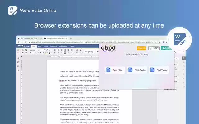 Word Editor Online  from Chrome web store to be run with OffiDocs Chromium online