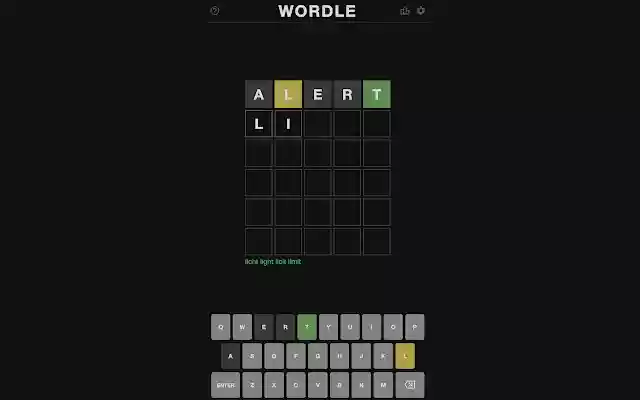Wordle  from Chrome web store to be run with OffiDocs Chromium online