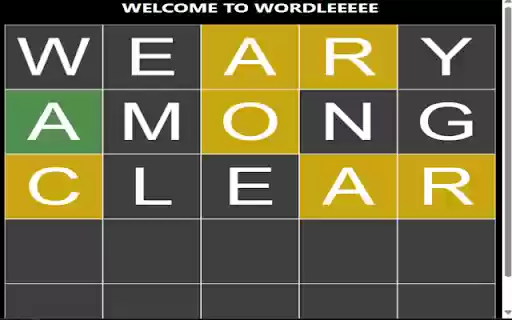 Wordle Extension Game  from Chrome web store to be run with OffiDocs Chromium online