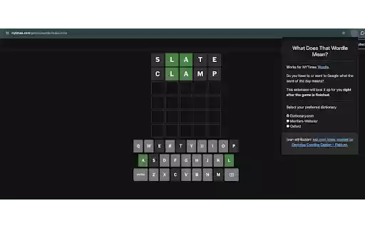 Wordle Meaning  from Chrome web store to be run with OffiDocs Chromium online