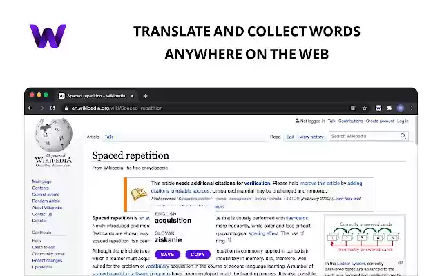 Wordness – Translate Learn Words from Chrome web store to be run with OffiDocs Chromium online Wordness – Translate Learn Words from Chrome web store to be run with OffiDocs Chromium online