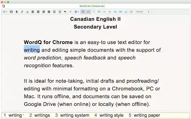WordQ CA II from Chrome web store to be run with OffiDocs Chromium online WordQ CA II from Chrome web store to be run with OffiDocs Chromium online