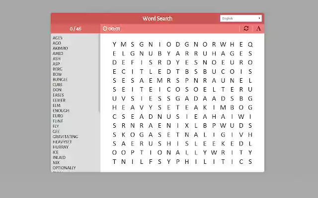 Word Search Free Puzzles  from Chrome web store to be run with OffiDocs Chromium online