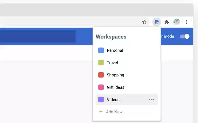 Workspaces  from Chrome web store to be run with OffiDocs Chromium online