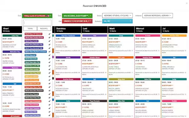 World Class Rezervari + from Chrome web store to be run with OffiDocs Chromium online World Class Rezervari + from Chrome web store to be run with OffiDocs Chromium online